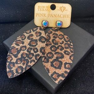 Pink Panache Leopard Earrings